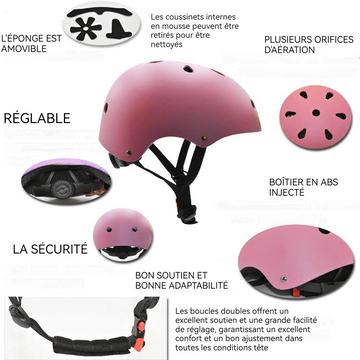 asque de vélo 50-54cm casque d'équitation equipement pilote réglable léger casque léger homme et femme casque moto scooter rose